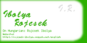 ibolya rojcsek business card